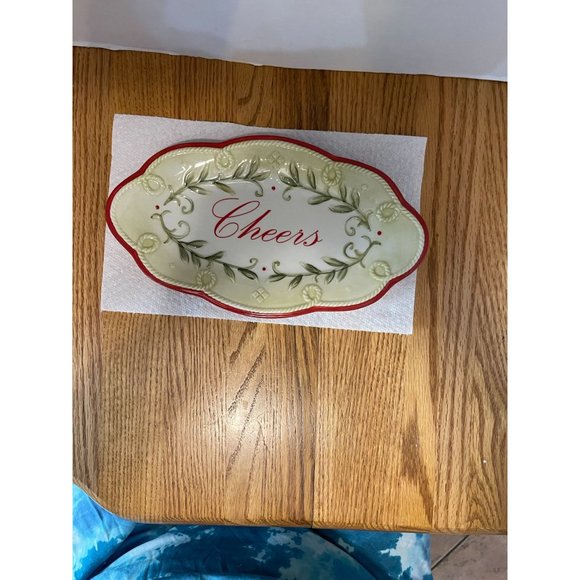 Collectible Fitz And Floyd Christmas Cheer Tray. - Picture 8 of 8